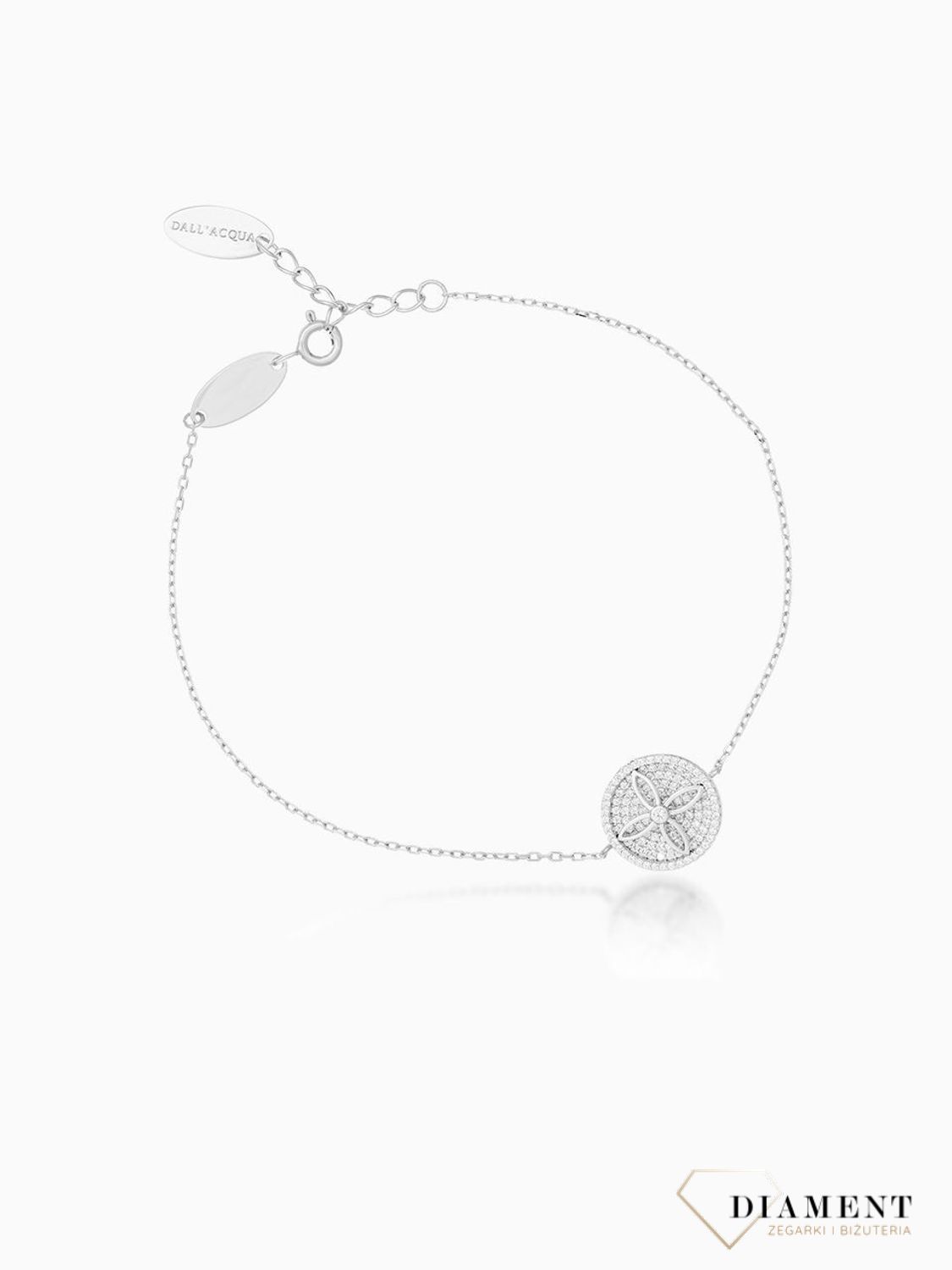 Bransoletka srebrna damska 925 cyrkonie koniczyna Lilu  B YB 284 079 ✓Srebrne Bransoletki Damskie w Sklepie z Biżuterią zegarki-diament.pl✓Piękne i Eleganckie Bransoletki dla 1.jpg